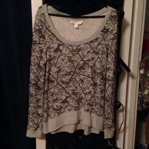 Anthropologie Lilka grey long sleeve top.